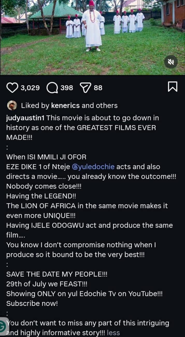 Judy Austin says no one comes close to Yul Edochie