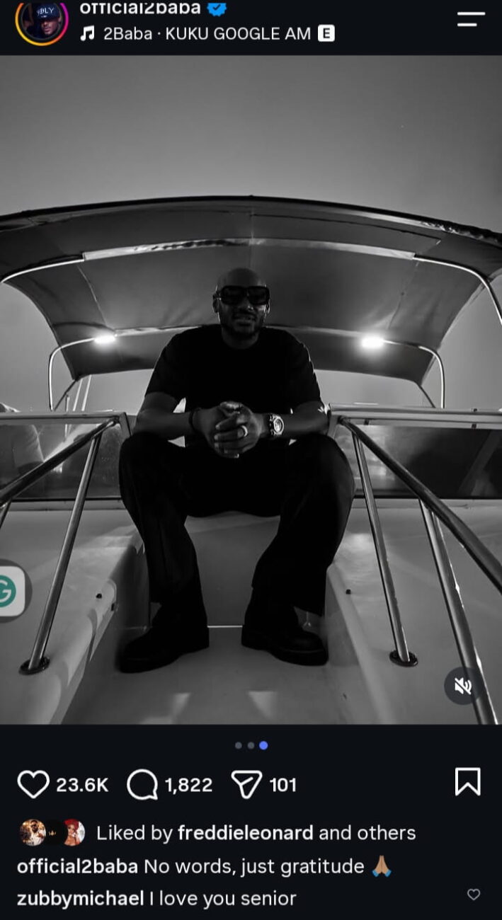 2baba expresses gratitude