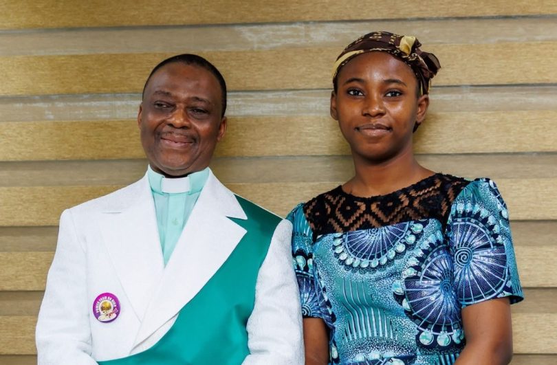 Osasere Okundaye and MFM General Overseer Daniel Olukoya Credit Facebook@DanielOlukoya 1