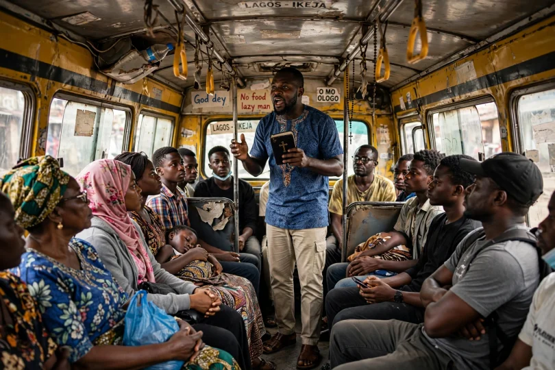 PREACHER IN A BUS