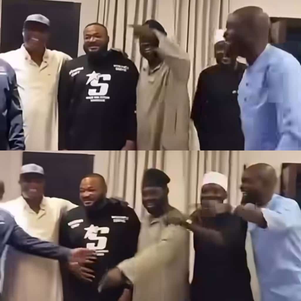 Sam Larry first appearance with friends after accident