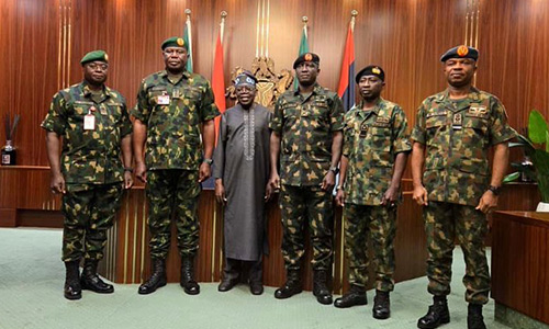 Tinubu Meets Newly Appointed Service Chiefs