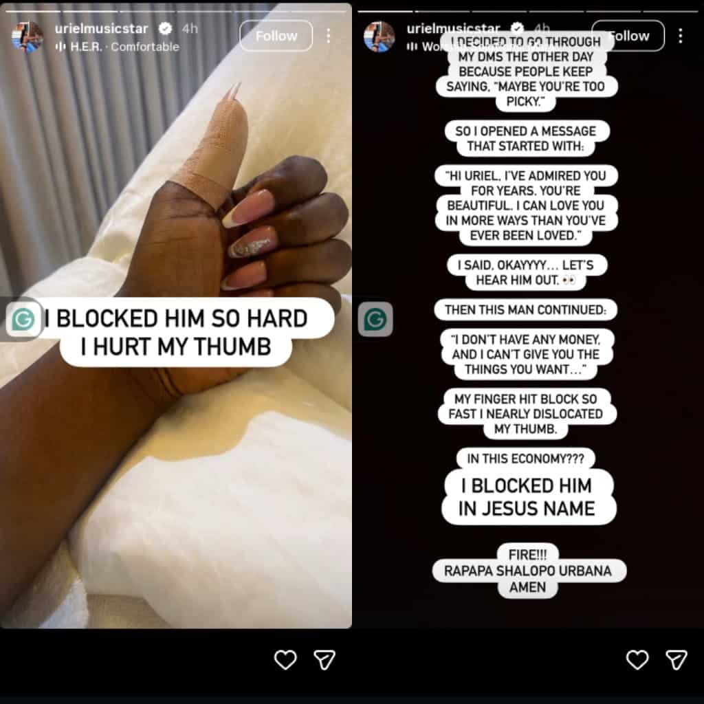 Uriel Oputa breaks thumb