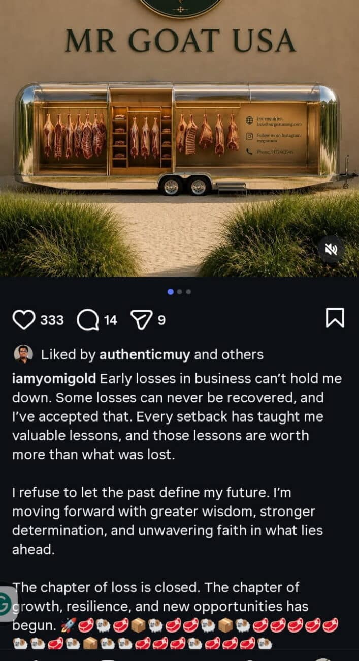 Yomi Gold business loss