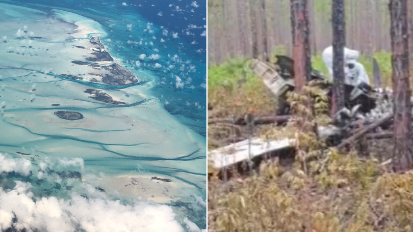 bahamas plane crash split