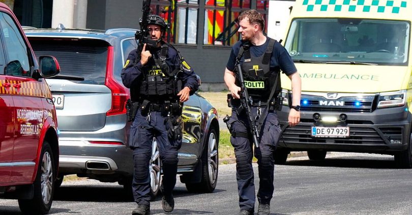 danish police officer and two others shot including perpetrator report
