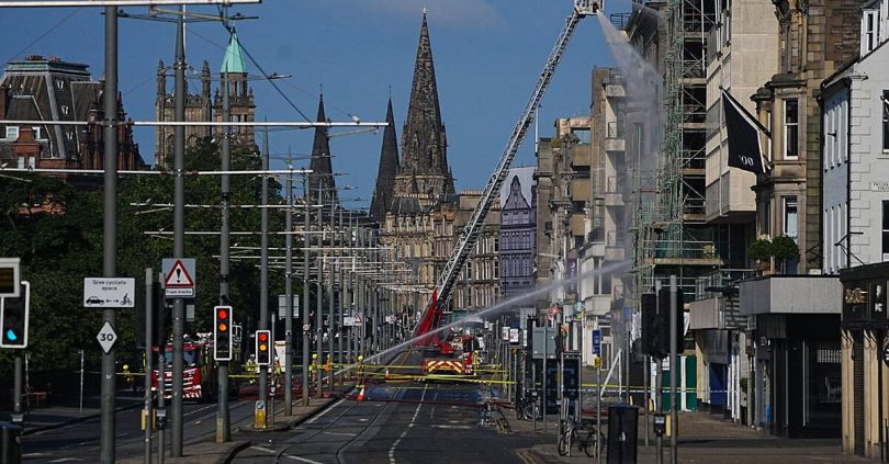 edinburgh faces second day of disruption after princes street fire