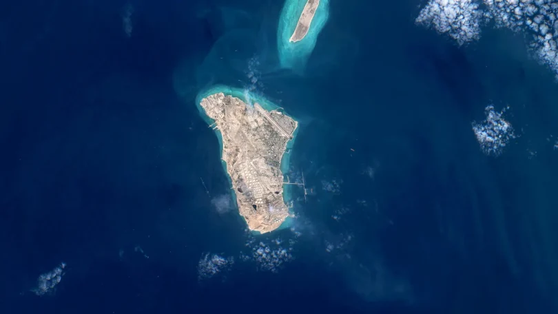kharg island satellite view