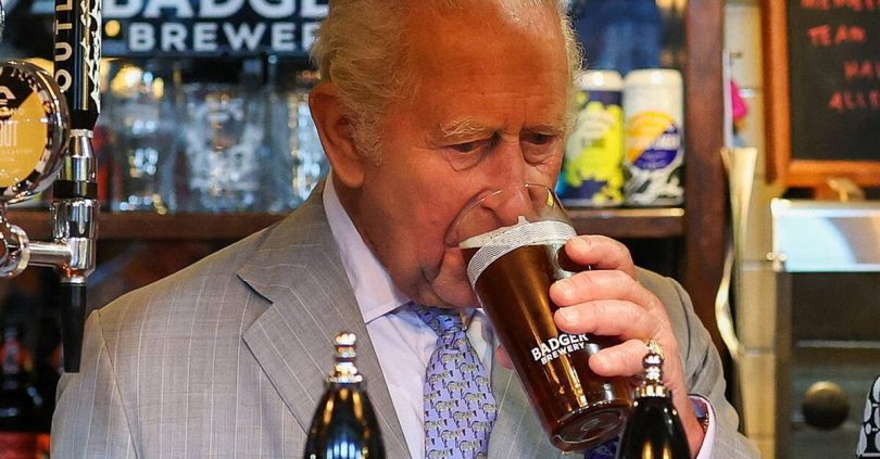 king charles drowns sorrows with pint and brewery tour after england world cup heartbreak