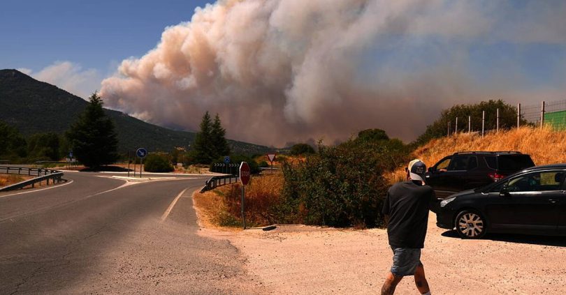 quarter of a million people flee homes in france and spain as wildfires burn