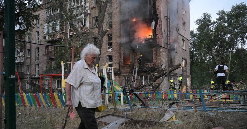 russian missiles and drones kill 13 and cause damage across ukraine capital