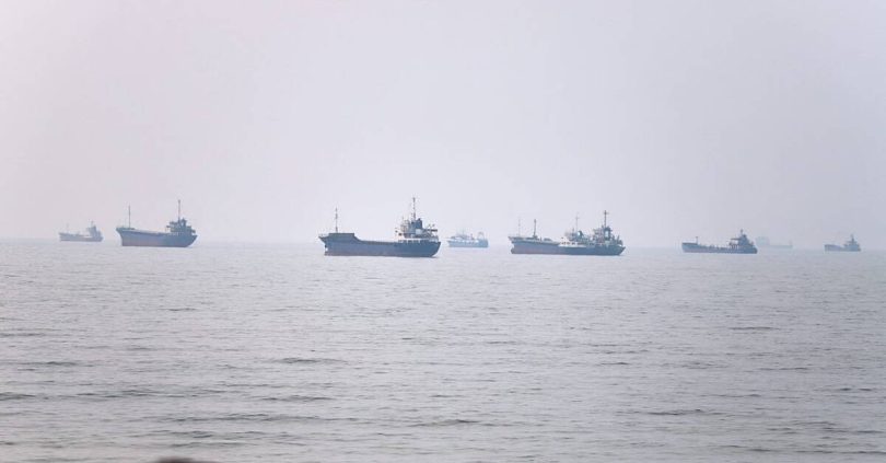 ship on fire in strait of hormuz according to british military