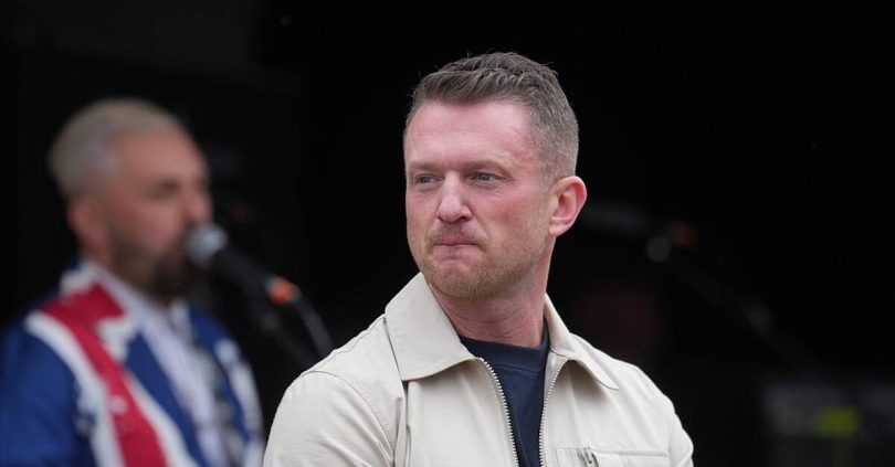 tommy robinson apologises after labelling glasgow father an invader