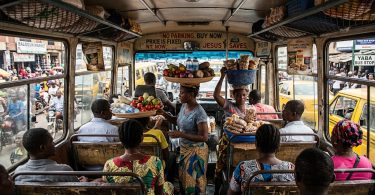 trading inside buses