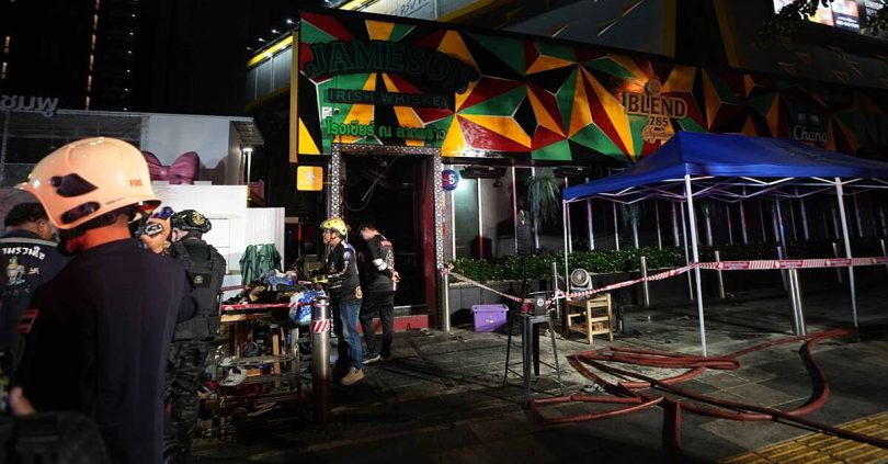twenty seven people killed in fire at bangkok pub say officials