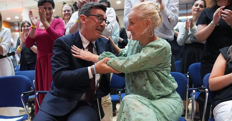 who is andy burnham s wife marie france van heel